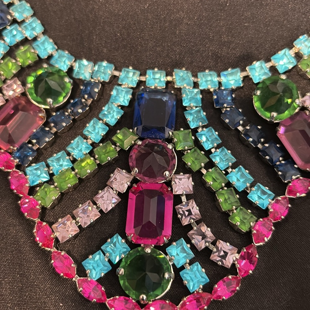 Multicolor Statement Necklace - image 2